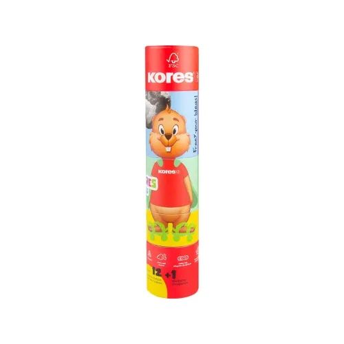 Цветни моливи Kores Jumbo 12цв тубус