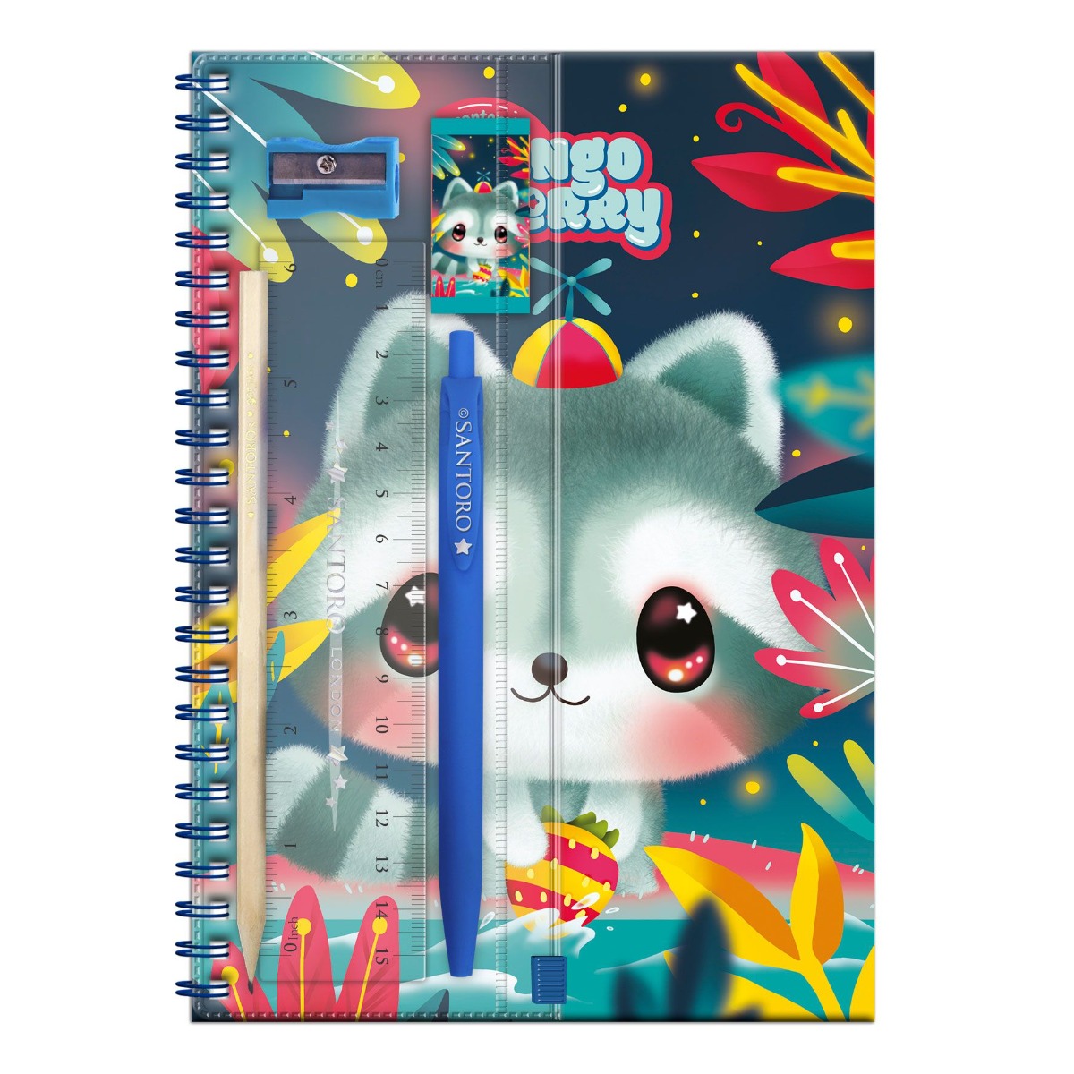 Комлект Bangoberry Stationery, 6 части, Remy Raccoon