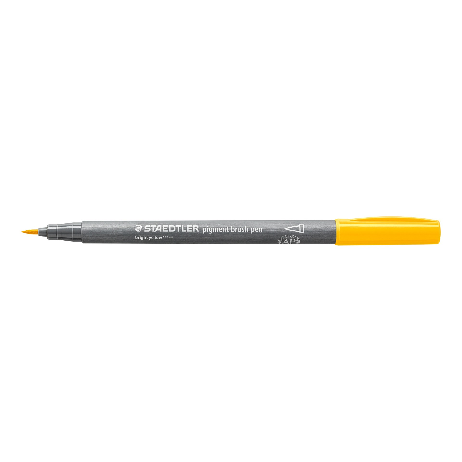 Флумастер Staedtler Pigment Brush 371, ТЪМНО ЖЪЛТ