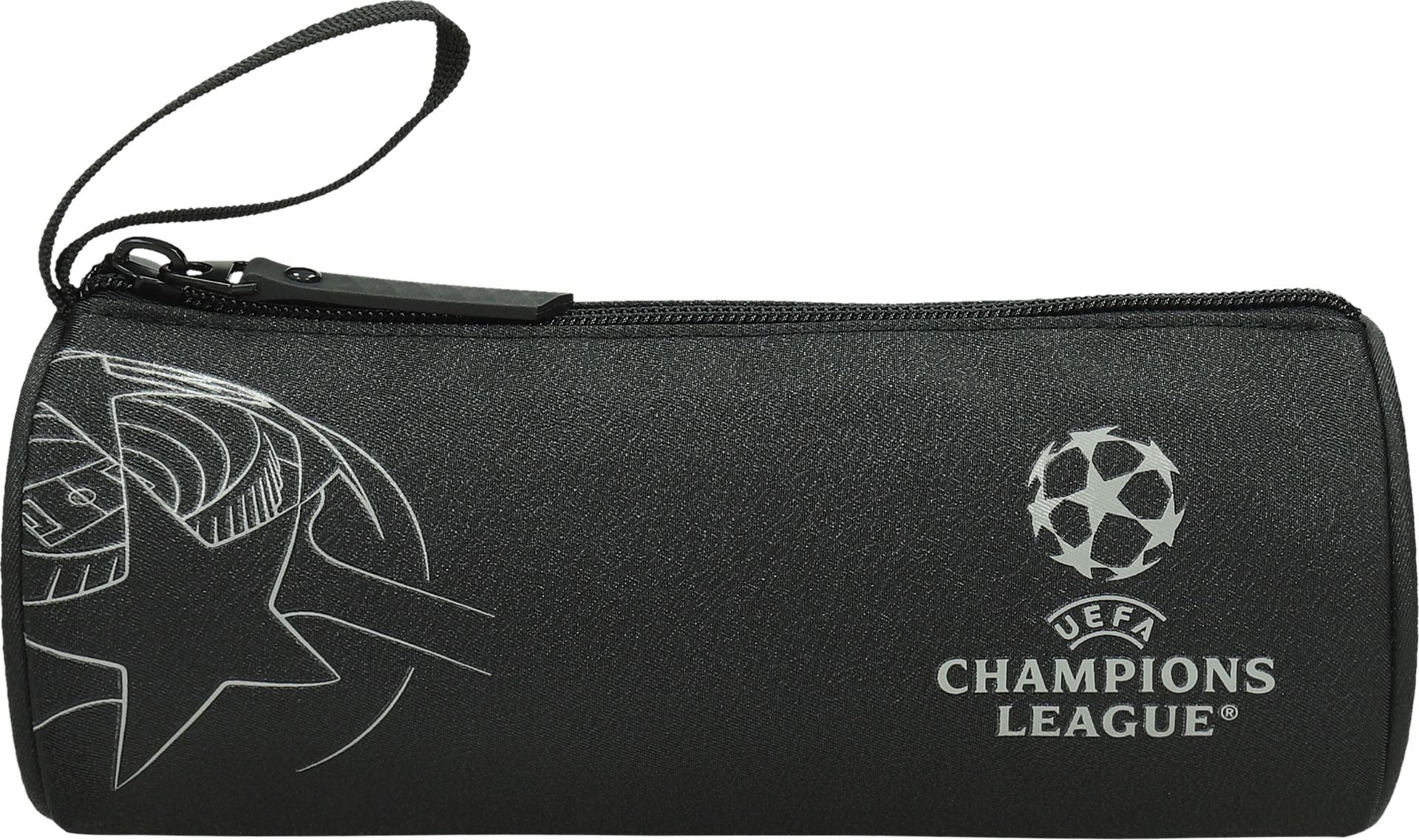 Несесер UEFA, объл, 20х8х8 cm, черен
