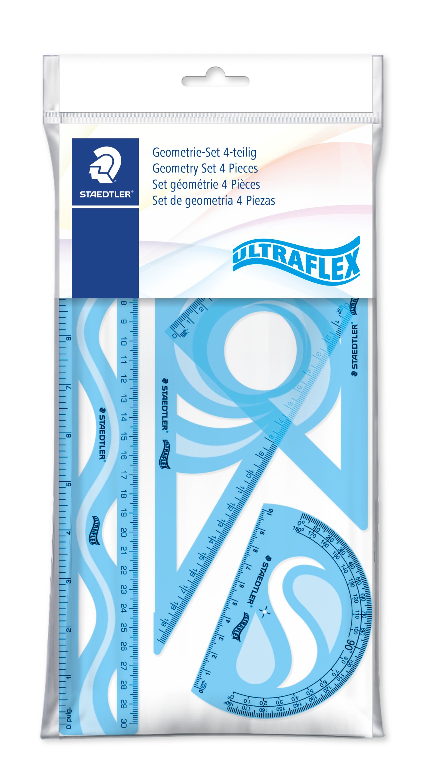 Геометричен Комплект Staedtler 30cm, огъваем, 4 части