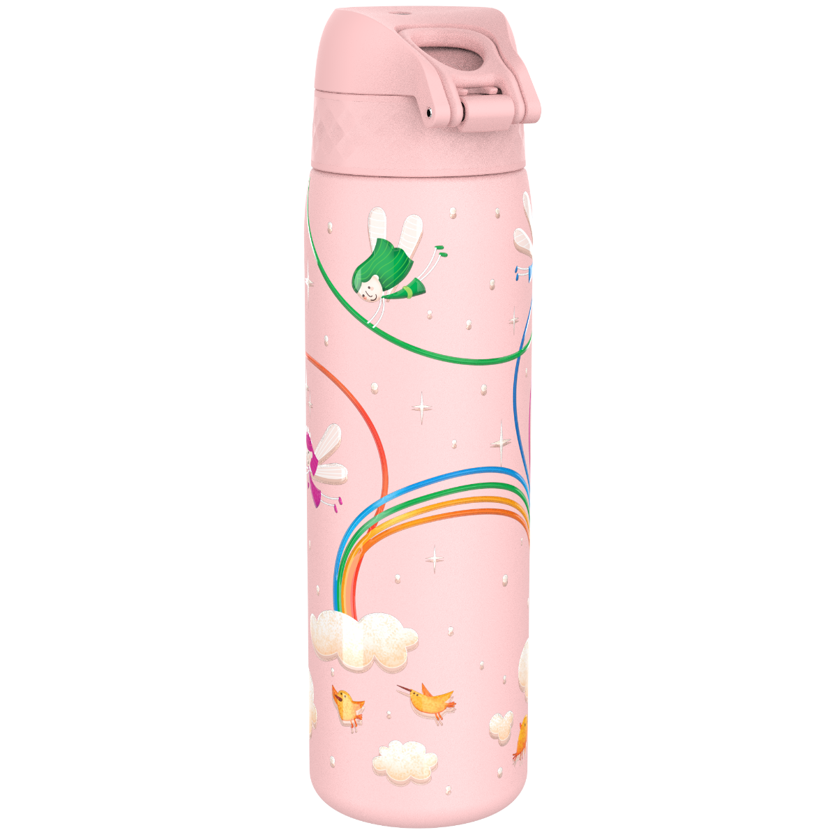 Бутилка за вода Ion8 Print, метална, 600ml, Fairies