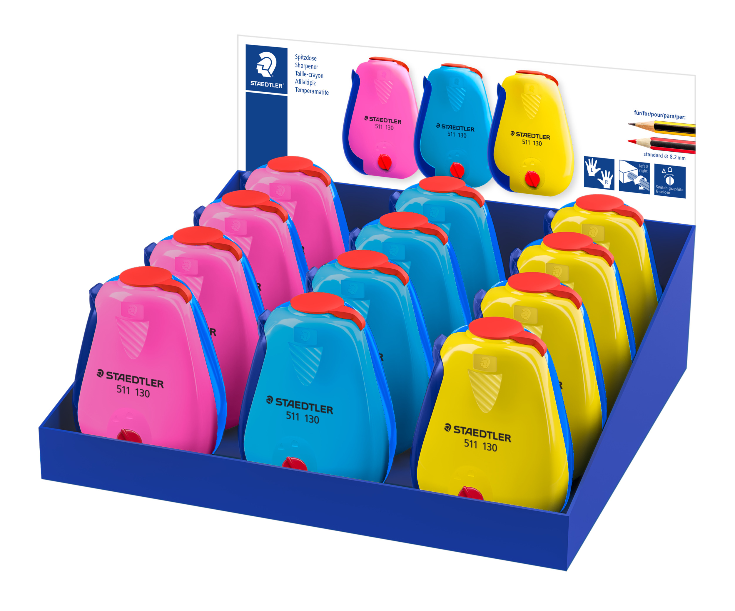 Острилка Staedtler 511 130 с контейнер, асорти