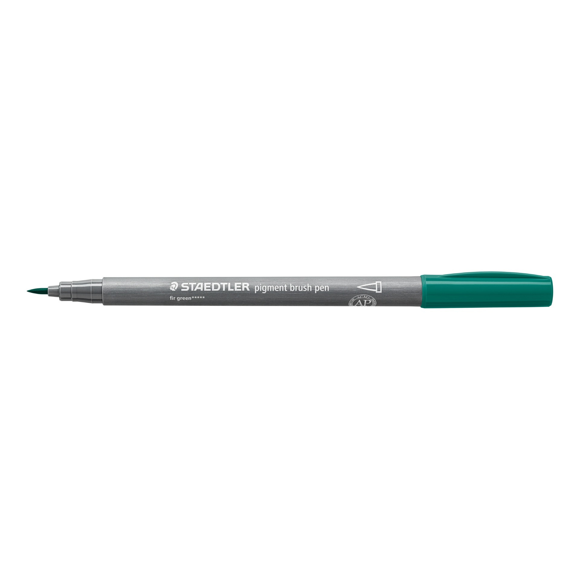 Флумастер Staedtler Pigment Brush 371, ТЪМНО ЗЕЛЕН