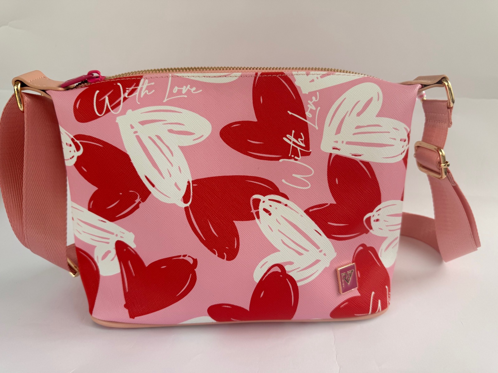 Чанта Reverse 505, 26x11x20.5cm, HEARTS BLA