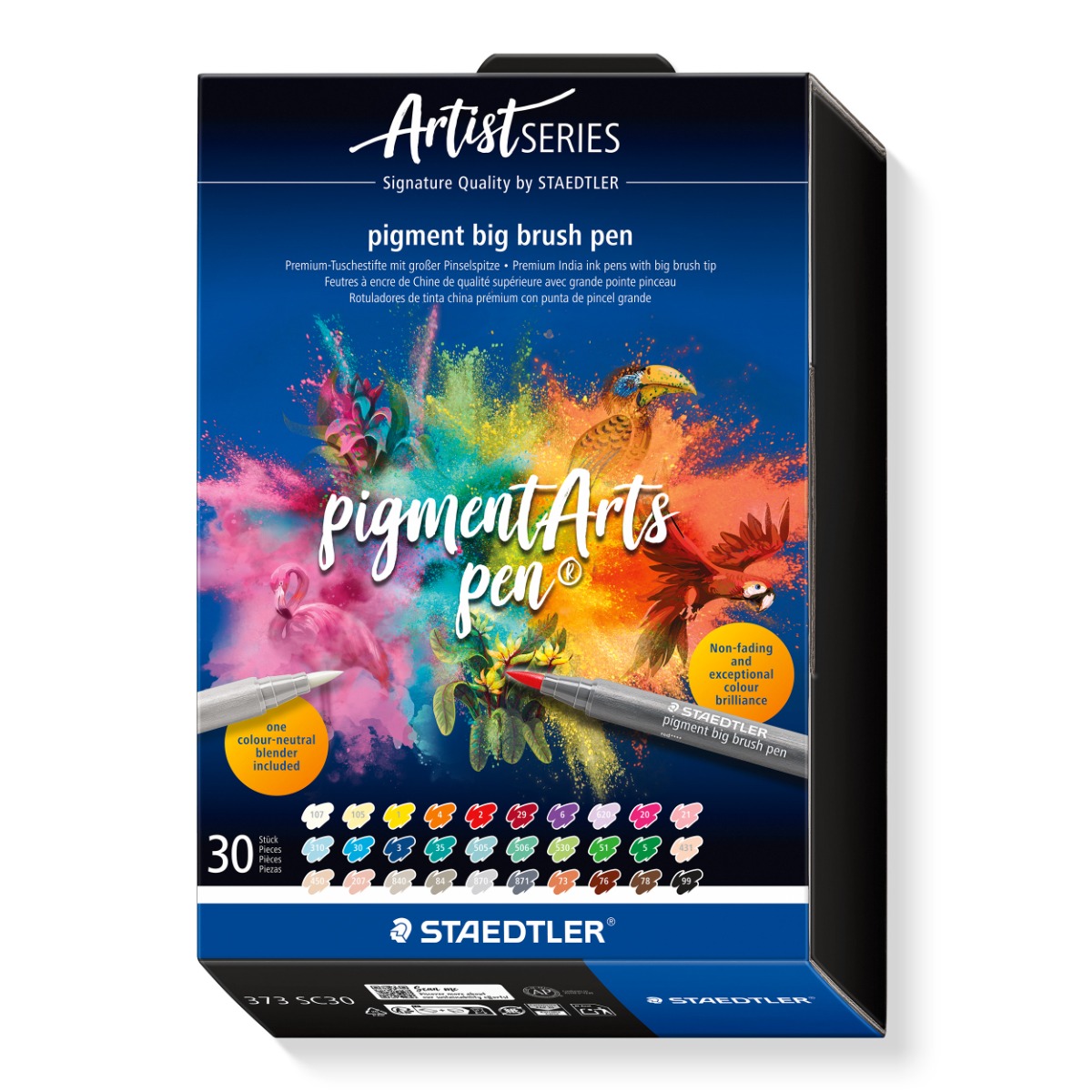 Флумастри Staedtler Pigment Big Brush, 30 цвята