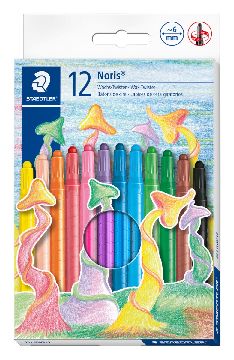 Пастели Staedtler Noris Twister 221, 12 цвята