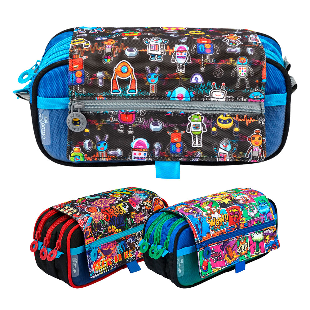 Несесер OfBox Colorline за момче 3 ципа