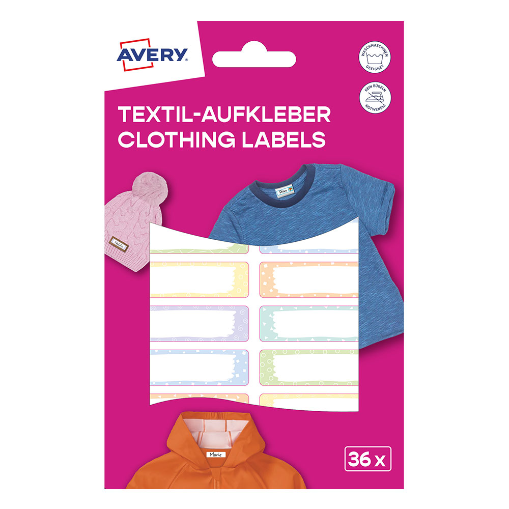 Етикети Avery плат Пастел 45/13 36бр
